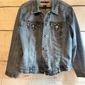 Embellished Blue Denim Jacket